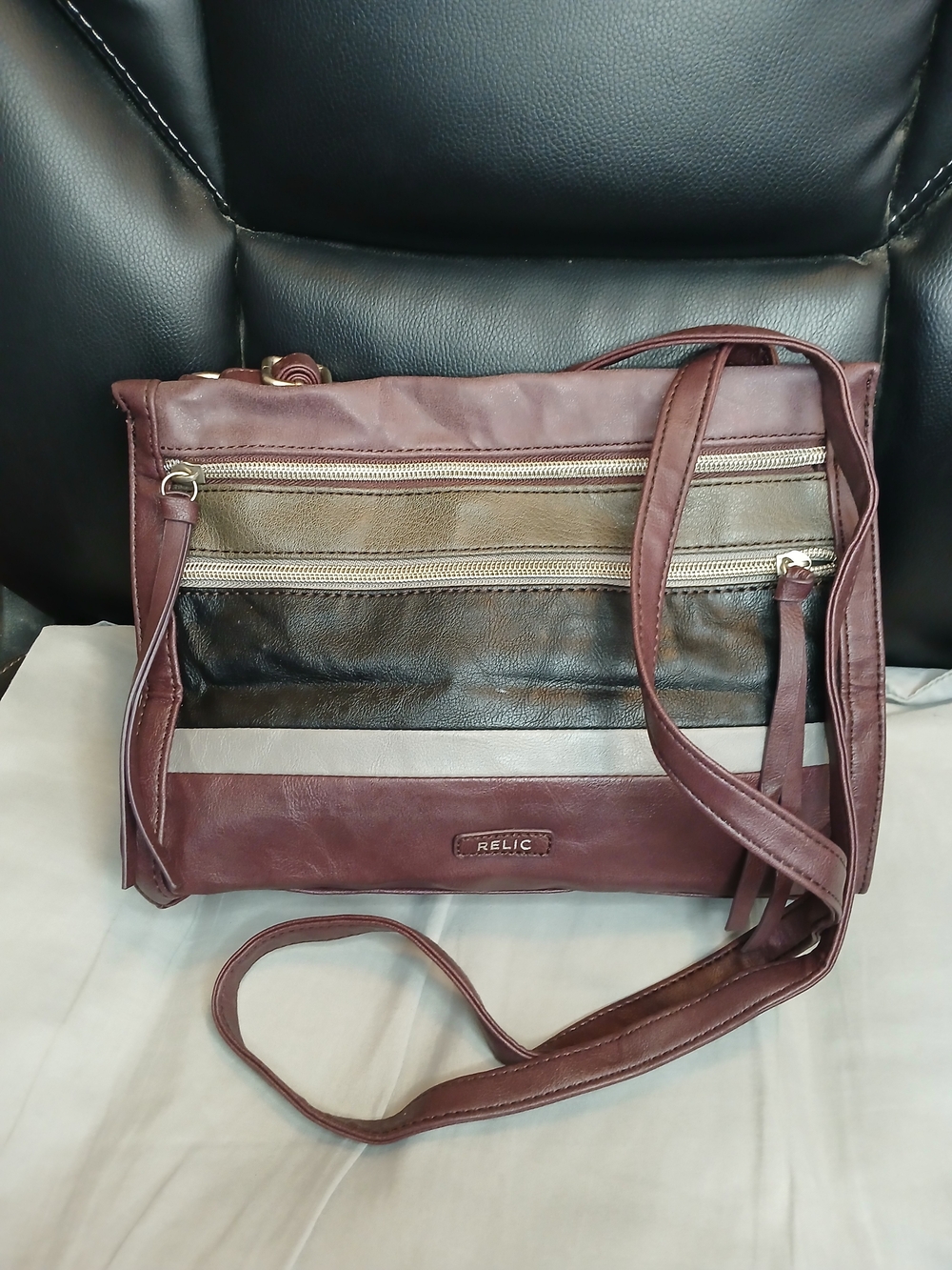 Relic Women's Multi-Tone Purple Crossbody Bag